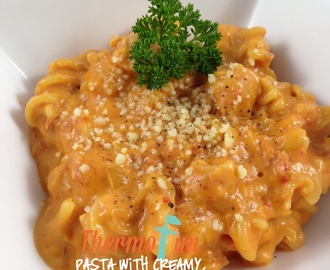 ThermoFun – MAD MONDAY – Pasta with Creamy, Tomato and Bacon Sauce Recipe