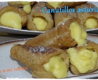 Canutillos asturianos rellenos de crema