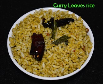 Curry leaves rice recipe / How to make Karuvepillai Sadam