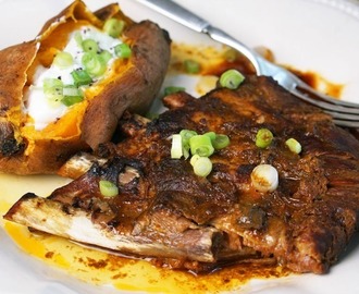 Slow Cooker BBQ Pork Ribs with Sweet Potatoes