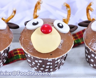 คัพเค้กกวางเรนเดียร์  Reindeer Mocha Cupcake (Christmas Desserts)