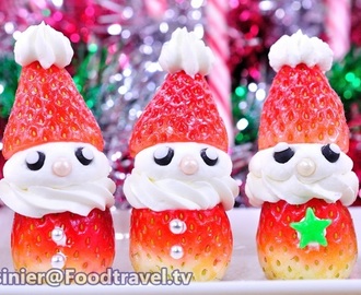 ซานตาสตรอเบอรี่ Santa Strawberry (Christmas Desserts)