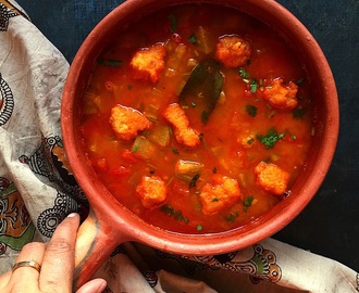 Assamese Boror Tenga | Tangy Gravy with lentil dumplings | Gluten Free and Vegan Recipe
