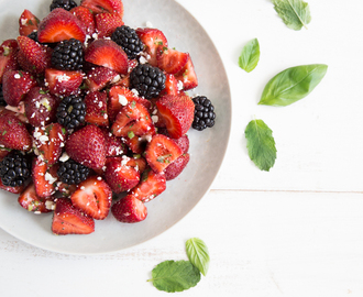 Berry Salad with Basil, Mint and Feta