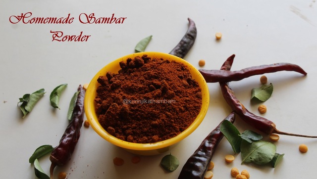 Homemade Sambar Powder | Sambar Powder Recipe