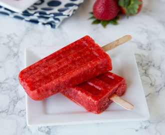 Strawberry Popsicles