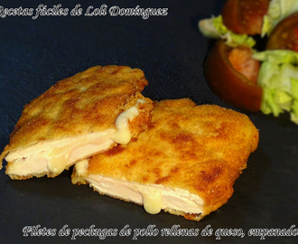 ¡Pollo Playero! Pechugas de pollo rellenas con queso y empanadas. Loli Domínguez