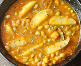 Aloo Lilva Subji: Tuver/Pegion Peas Potatoes Curry