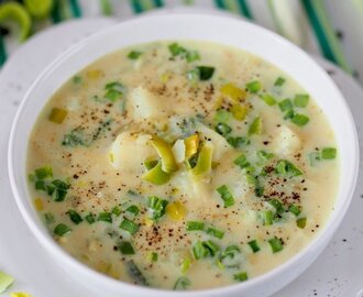 Bardzo niezdrowa zupa ziemniaczano-porowa