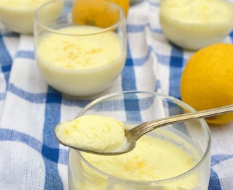 Mousse leve de iogurte e limão