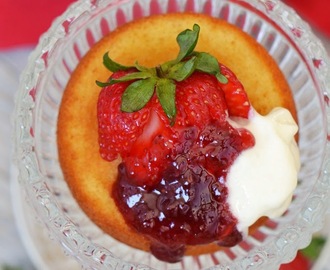Hot Milk Cakes with Strawberries and Cream plus Alfa One Rice Bran Oil Giveaway