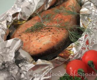 Recipe: Easy oven-baked salmon trout (Asian + Western-style)