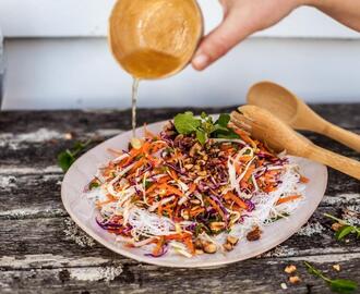 Asian Salad with Chilli Lime Peanut Topping