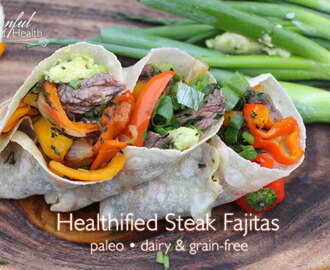 Steak Fajitas {paleo, diary & gluten free}
