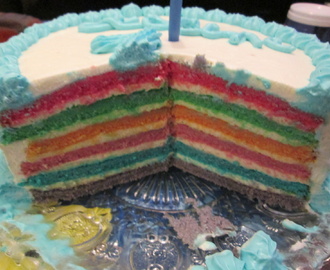 RAINBOW CAKE  gâteau arc-en-ciel