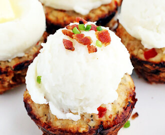 Meatloaf Muffins with Mashed Potato Frosting