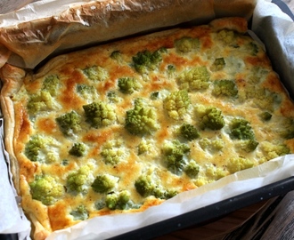 Torta salata ai broccoli romaneschi