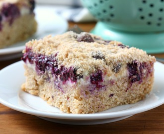 Blueberries and Cream Cheese Coffee Cake {Whole Wheat}