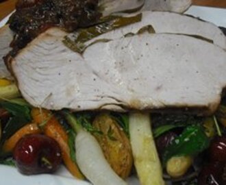 Smoked Turkey with summer vegetables