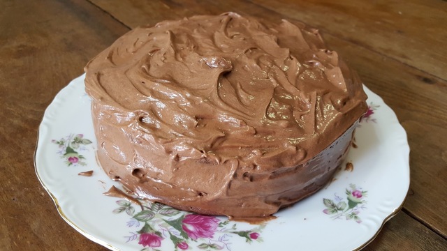 MIDNIGHT CAKE with CHOCOLATE PEANUT BUTTER FROSTING
