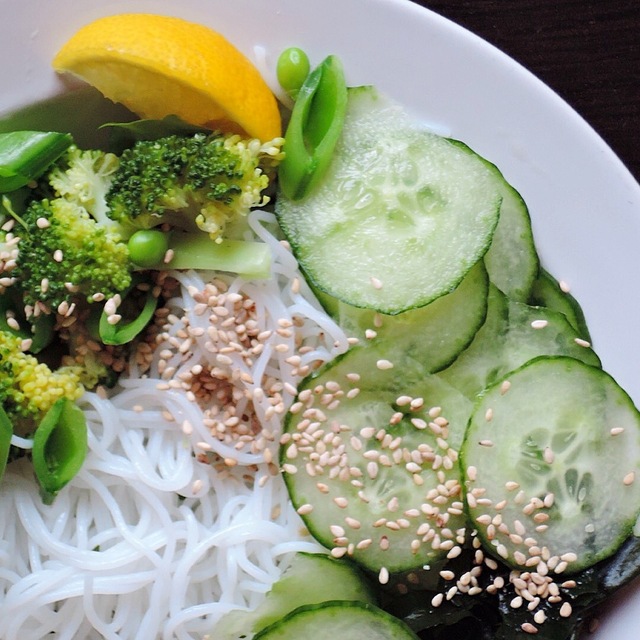 Noodle Salad with an Asian Sesame Dressing