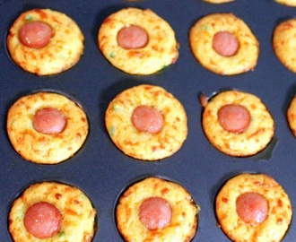 CORN DOG Jalapeno Cheddar Cornbread Mini Muffins
