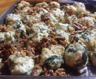 Ricotta and Spinach Gnocchi with Walnut Butter