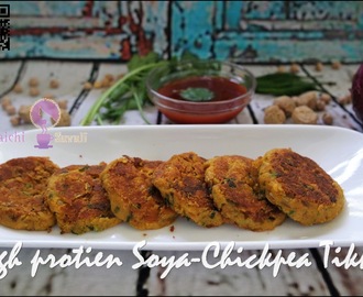 High Protein and Low Calorie: Soya-Chickpea Tikki