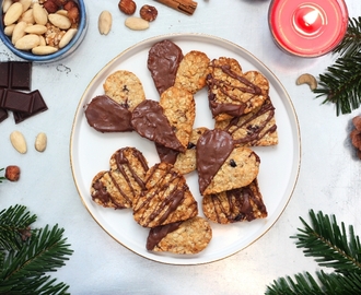 Ovsené Cookies s orieškami, brusnicami & čokoládou