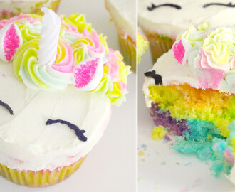 Rainbow Unicorn Cupcakes ~ Recipe