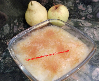 Compota de pera y manzana sin azúcar thermomix