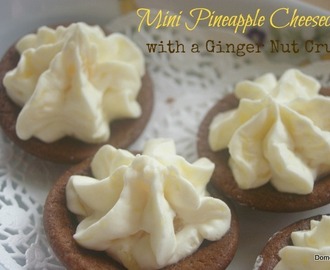 Mini Pineapple Cheesecakes with Ginger Nut Crust