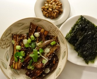 照燒茄子—「山寨版鰻魚飯」 Eggplant in Teriyaki sauce