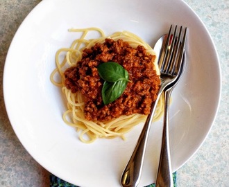 Vegie-loaded Spaghetti Bologanise
