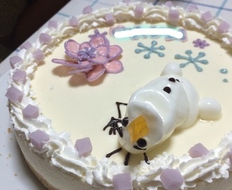 次女ちん 誕生日（≧∇≦）オラフ ケーキ byアナ雪