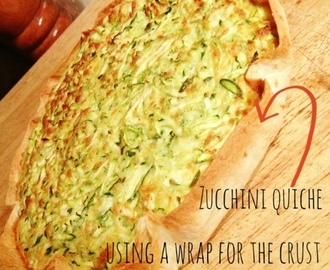 Zucchini Quiche Using a Sandwich Wrap as the Crust