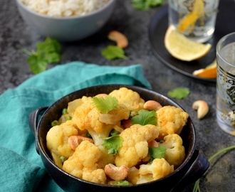 Curry de chou-fleur et petits pois #vegan