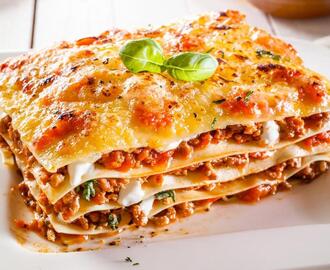 La clasica receta de lasagna