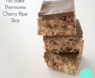 Thermomix No Bake Cherry Ripe Slice