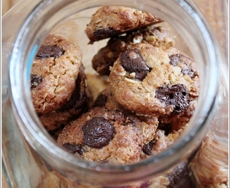 Cookies au peanut butter, flocons d'avoine & chocolat (fournée express et délicieuse !)