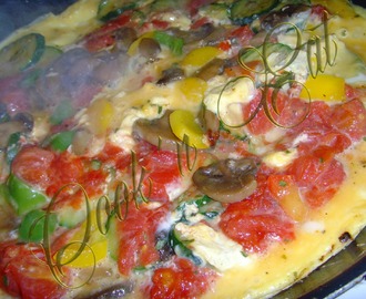 Omelette aux légumes grillés