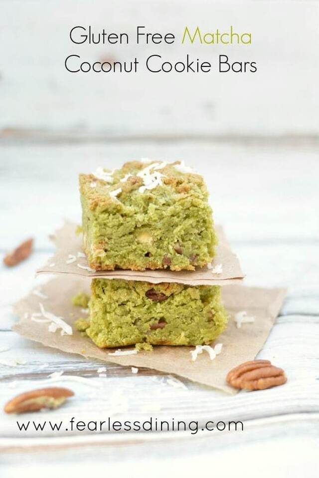 Gluten Free Matcha Coconut Bars and Giveaway!