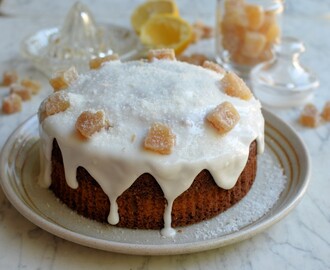 Frosted Ginger Cake with Crystallised Ginger