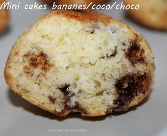 Mini cakes bananes/coco/choco