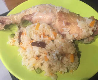 Cuisse de poulet au riz et légumes asiatique avec Cookeo