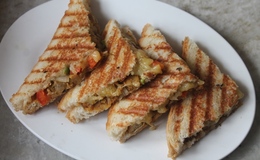 Chana masala cheese sandwich