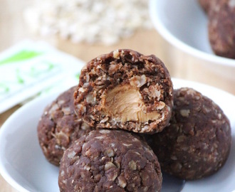 Peanut Butter Filled Chocolate No-Bake Cookie Balls