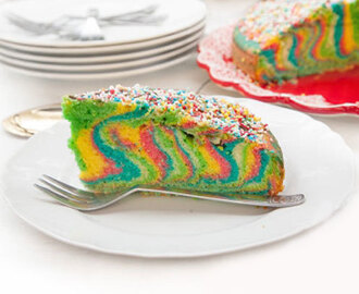 Gâteau Rainbow marbré avec Thermomix