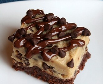 Brownie και ζύμη cookie με σταγόνες σοκολάτας