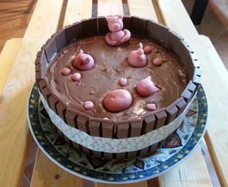 Gâteau bain de boue des cochons – Charlotte poires-vanille